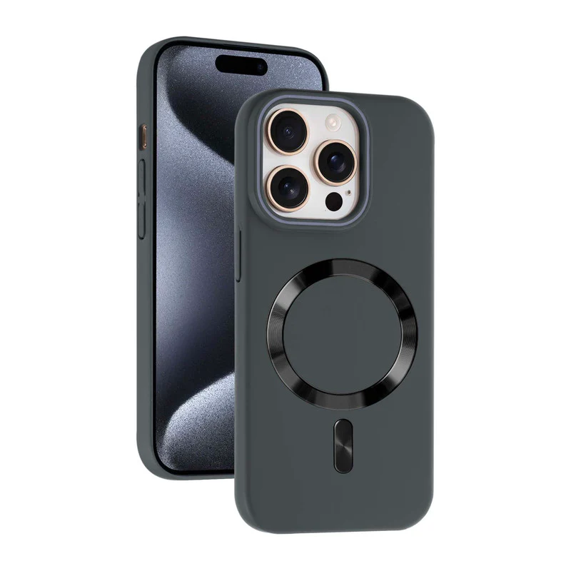 Hard Back Wireless Charging Support Case for Apple iPhone 15 Pro Max, Durable Design & Shiny Wireless Charging Support Ring - Image 7