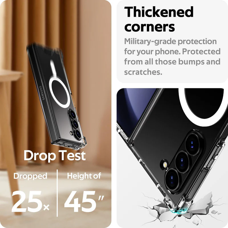 High Quality Wireless Charging Support Transparent Back Case for Samsung Z Fold 6 - Image 5