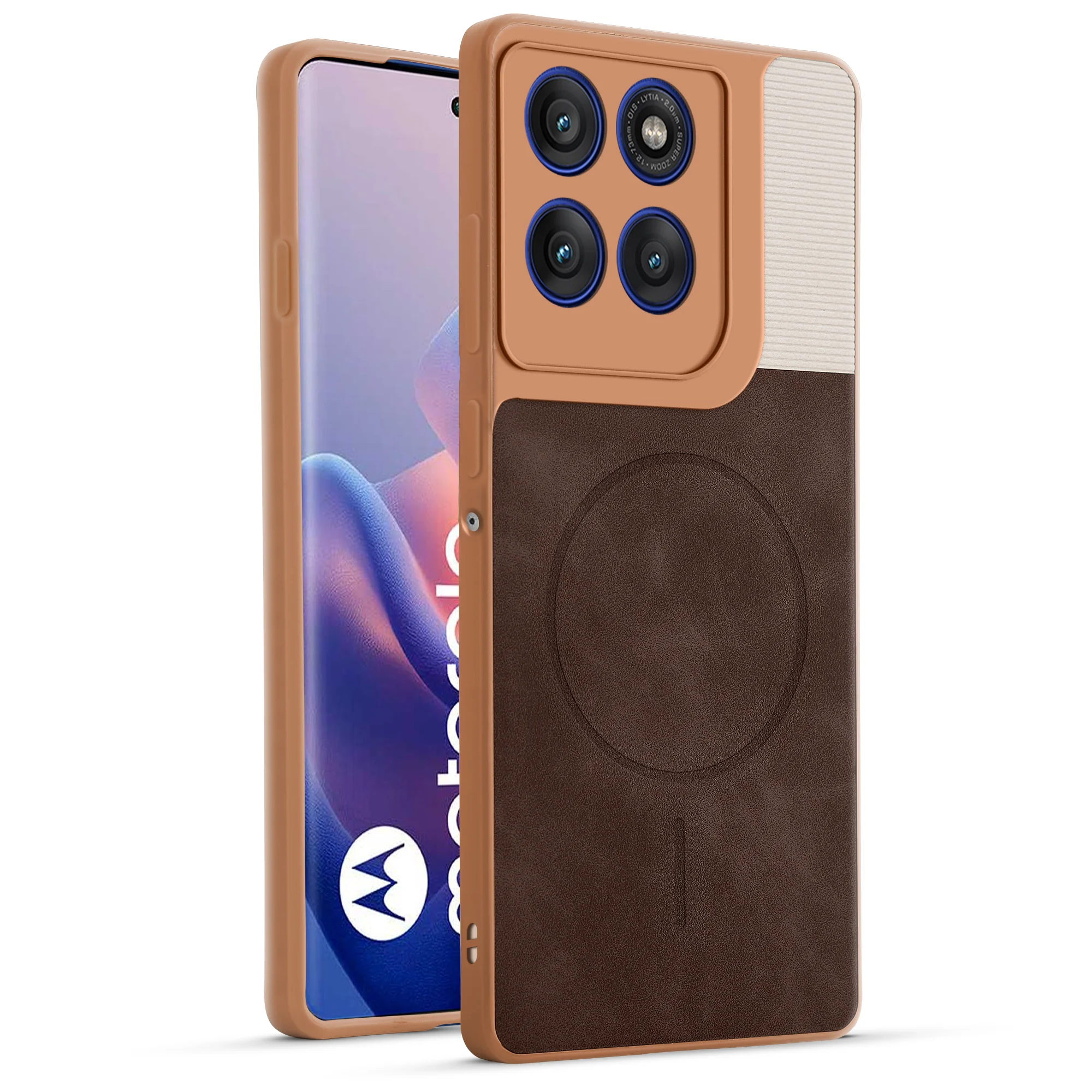 Hybrid PU Leather Matte Cover for Motorola Moto Edge 60 Pro 5G - Image 25