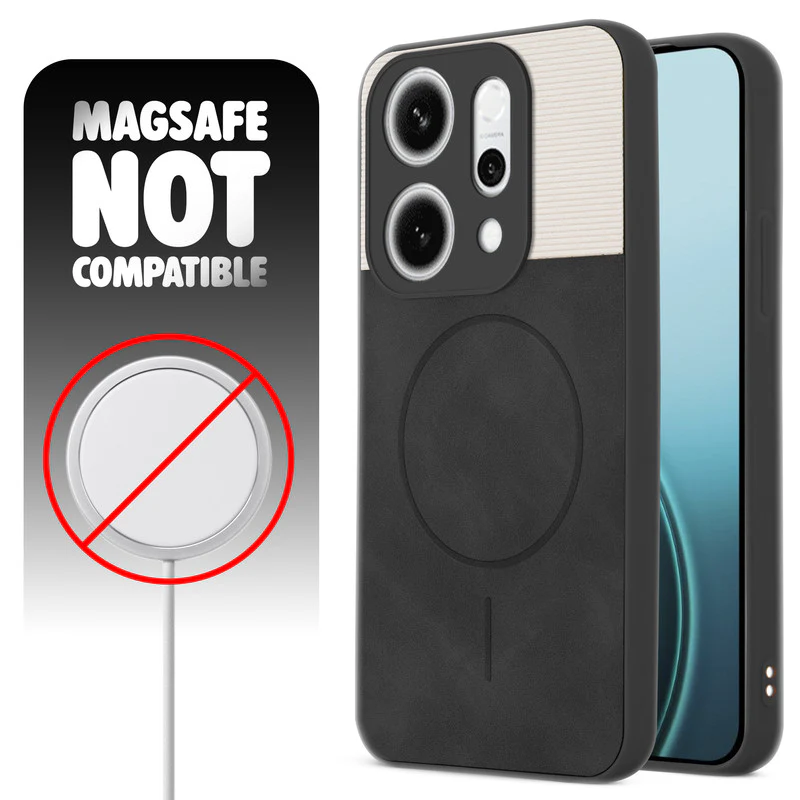 Hybrid PU Leather Matte Cover for Oppo Reno 14 5G - Image 3