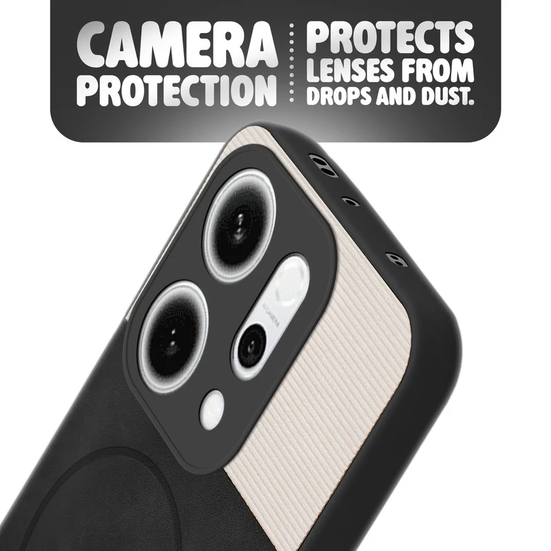 Hybrid PU Leather Matte Cover for Oppo Reno 14 5G - Image 5