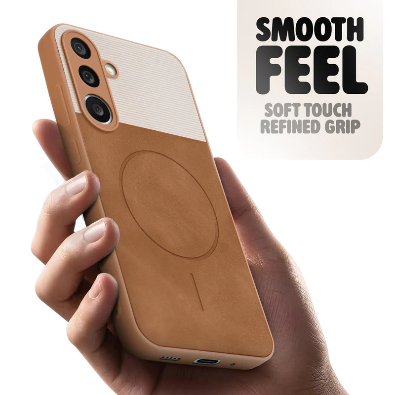 Hybrid PU Leather Matte Cover for Samsung F56 5G - Image 15