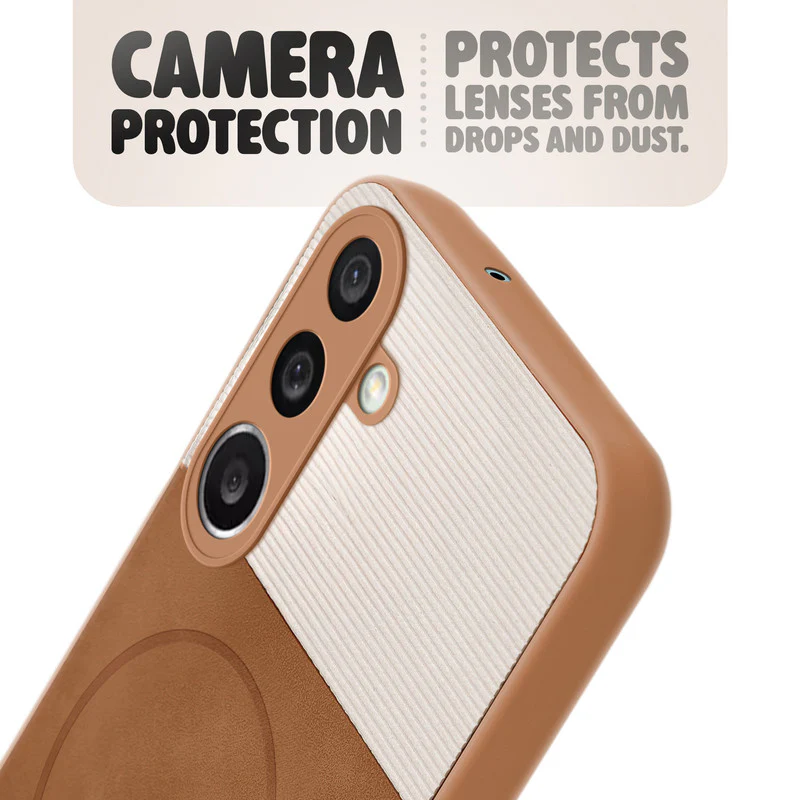Hybrid PU Leather Matte Cover for Samsung F56 5G - Image 19