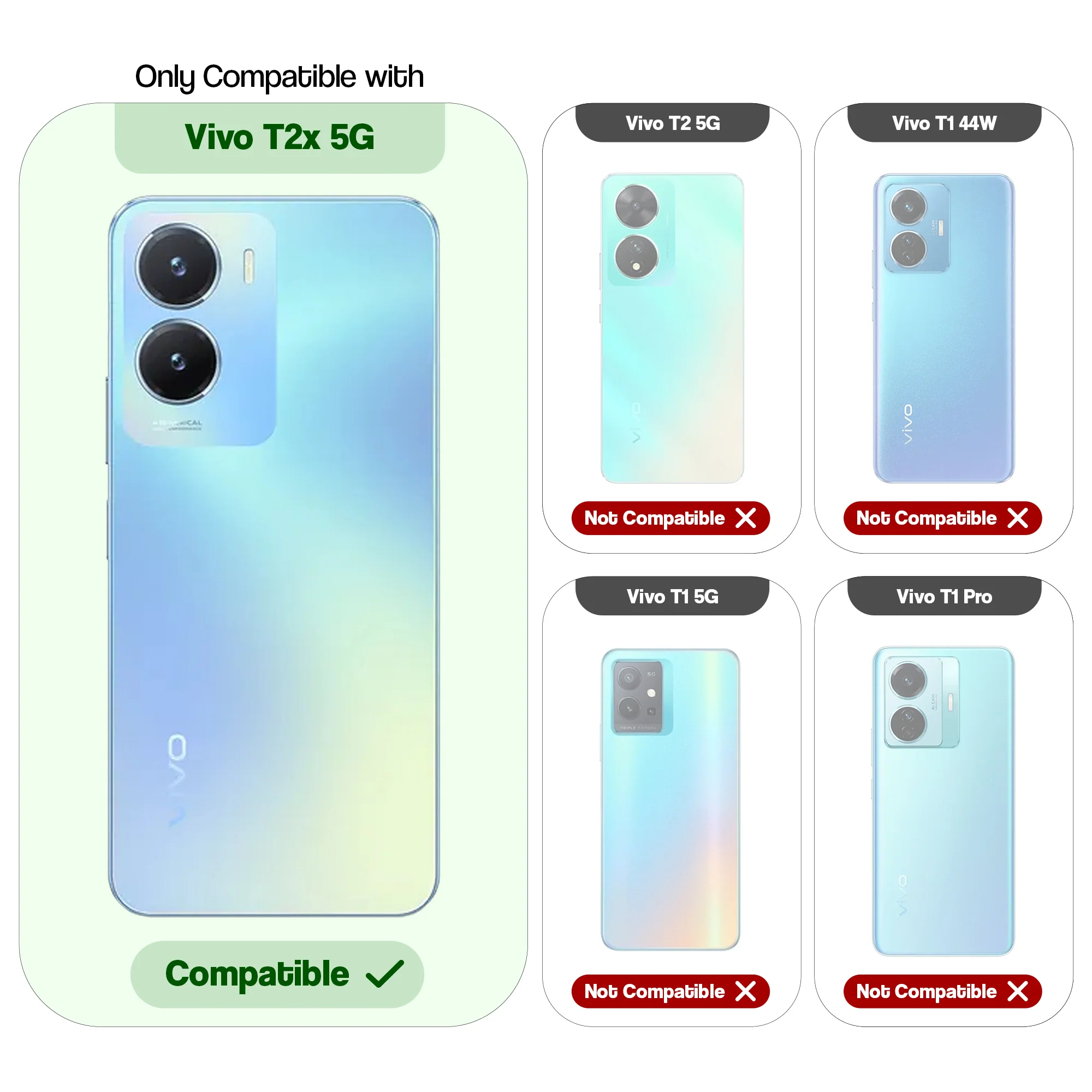 Hybrid PU Leather Matte Cover for Vivo T2x 5G - Image 9