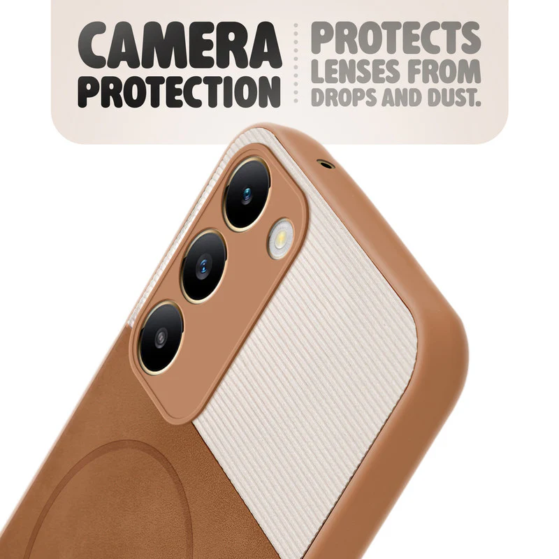 Hybrid PU Leather Matte Cover for Vivo T3 5G - Image 17