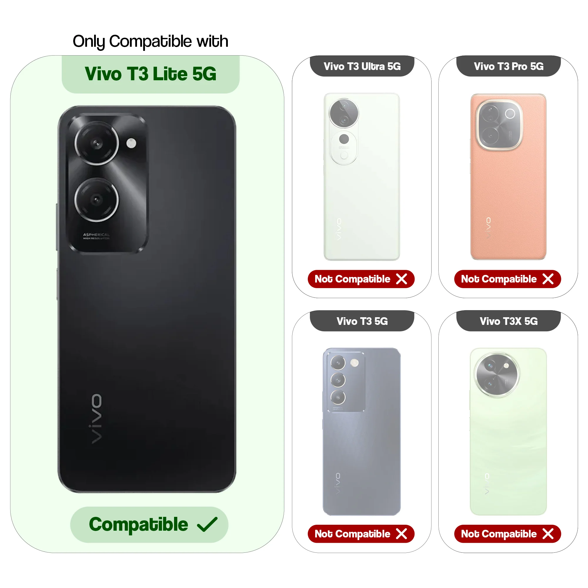 Hybrid PU Leather Matte Cover for Vivo T3 lite 5G - Image 30