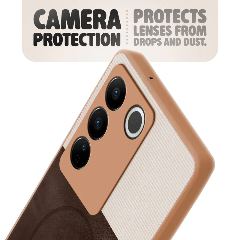 Hybrid PU Leather Matte Cover for Vivo V27 Pro 5G - Image 23