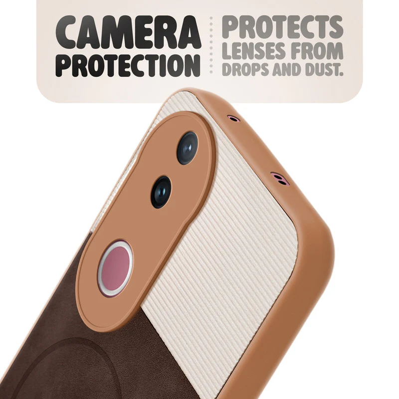 Hybrid PU Leather Matte Cover for Vivo V50e 5G - Image 26