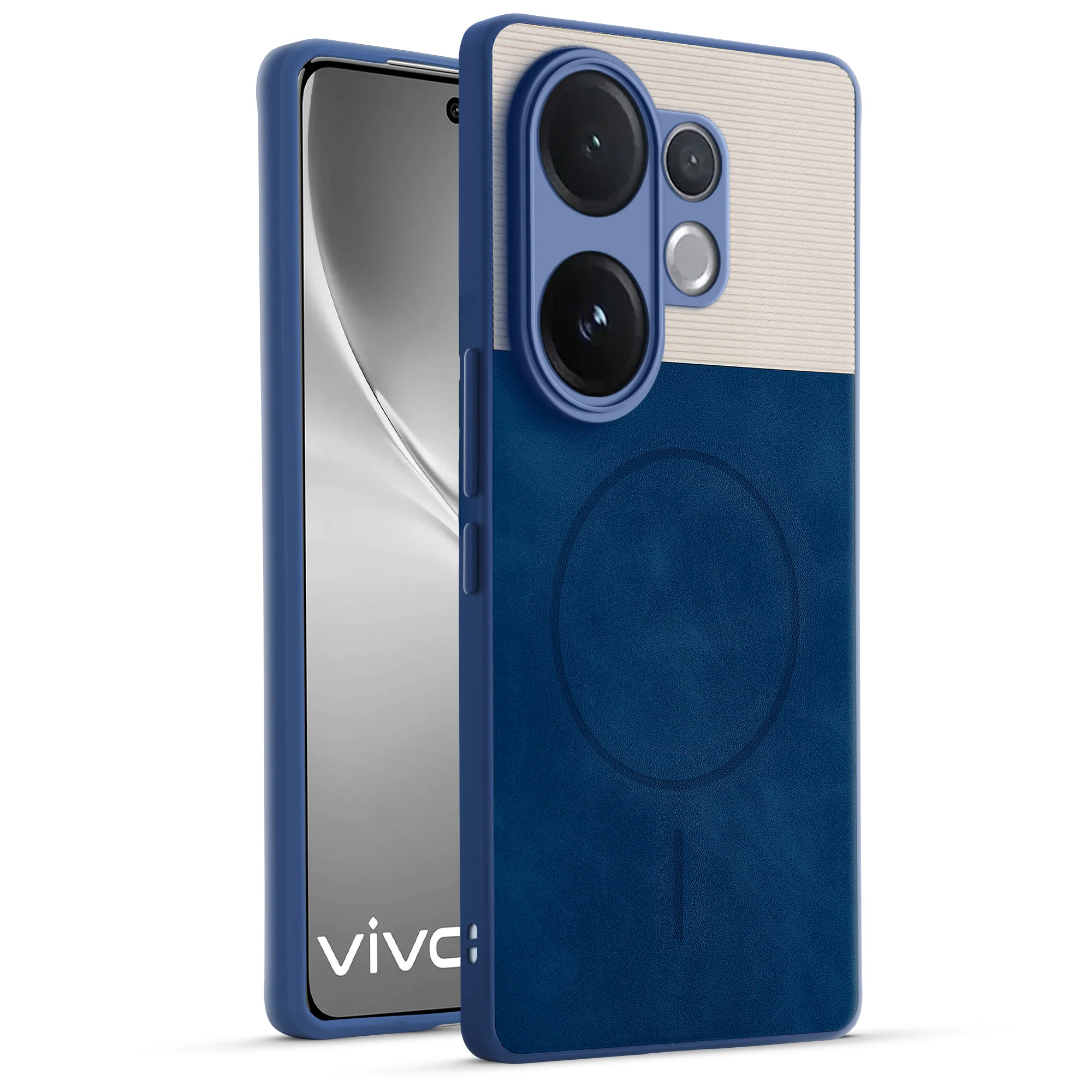 Hybrid PU Leather Matte Cover for Vivo V60 5G - Image 13