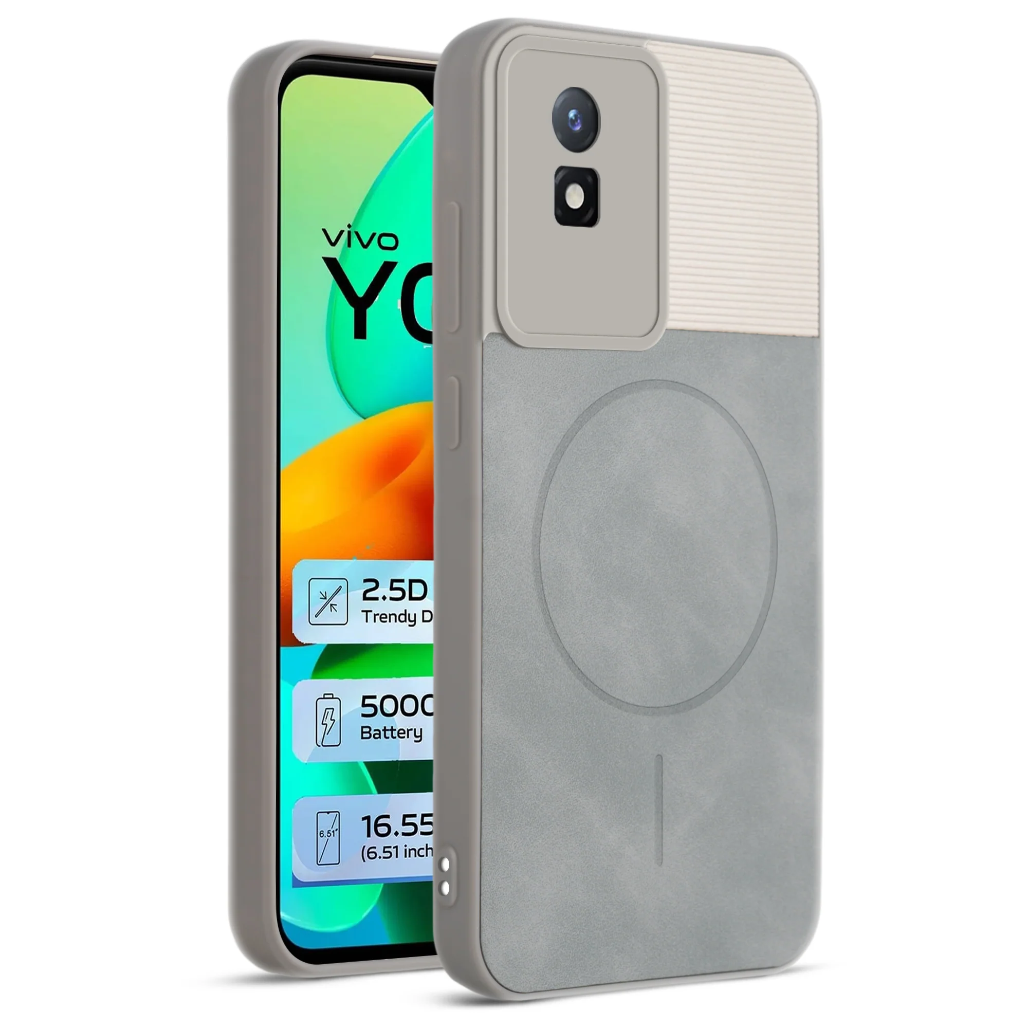 Hybrid PU Leather Matte Cover for Vivo Y02T - Image 31