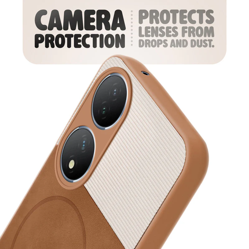 Hybrid PU Leather Matte Cover for Vivo Y100A 5G - Image 19