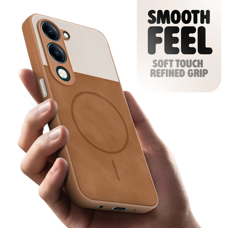 Hybrid PU Leather Matte Cover for Vivo Y19e - Image 13