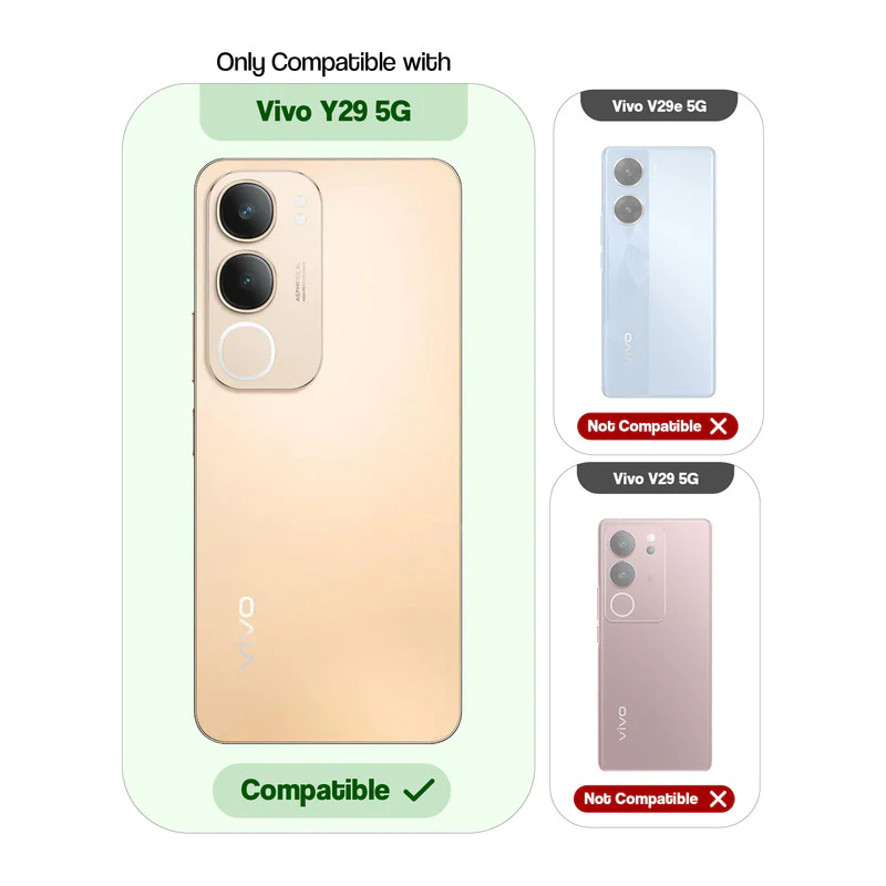 Hybrid PU Leather Matte Cover for Vivo Y29 5G - Image 2