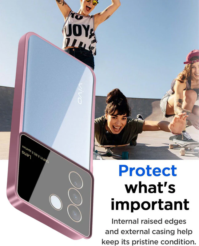 Lens Camera Protection Chrome Case For Vivo V27 5G - Image 13