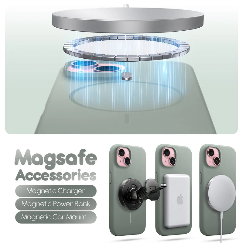 Cloud Feel Silicone Case for Apple iPhone 15 – Supports Wireless Charging - Image 64