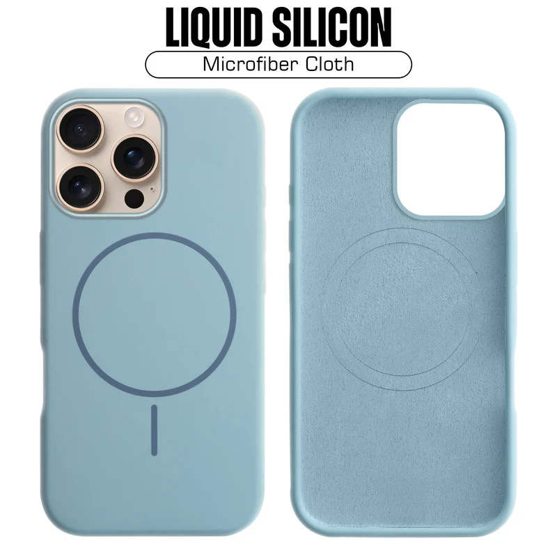 Liquid Silicon With Microfiber Lining Back Cover For Apple iPhone 16 Pro Max (Wireless Charging Support Compatible) - Image 4
