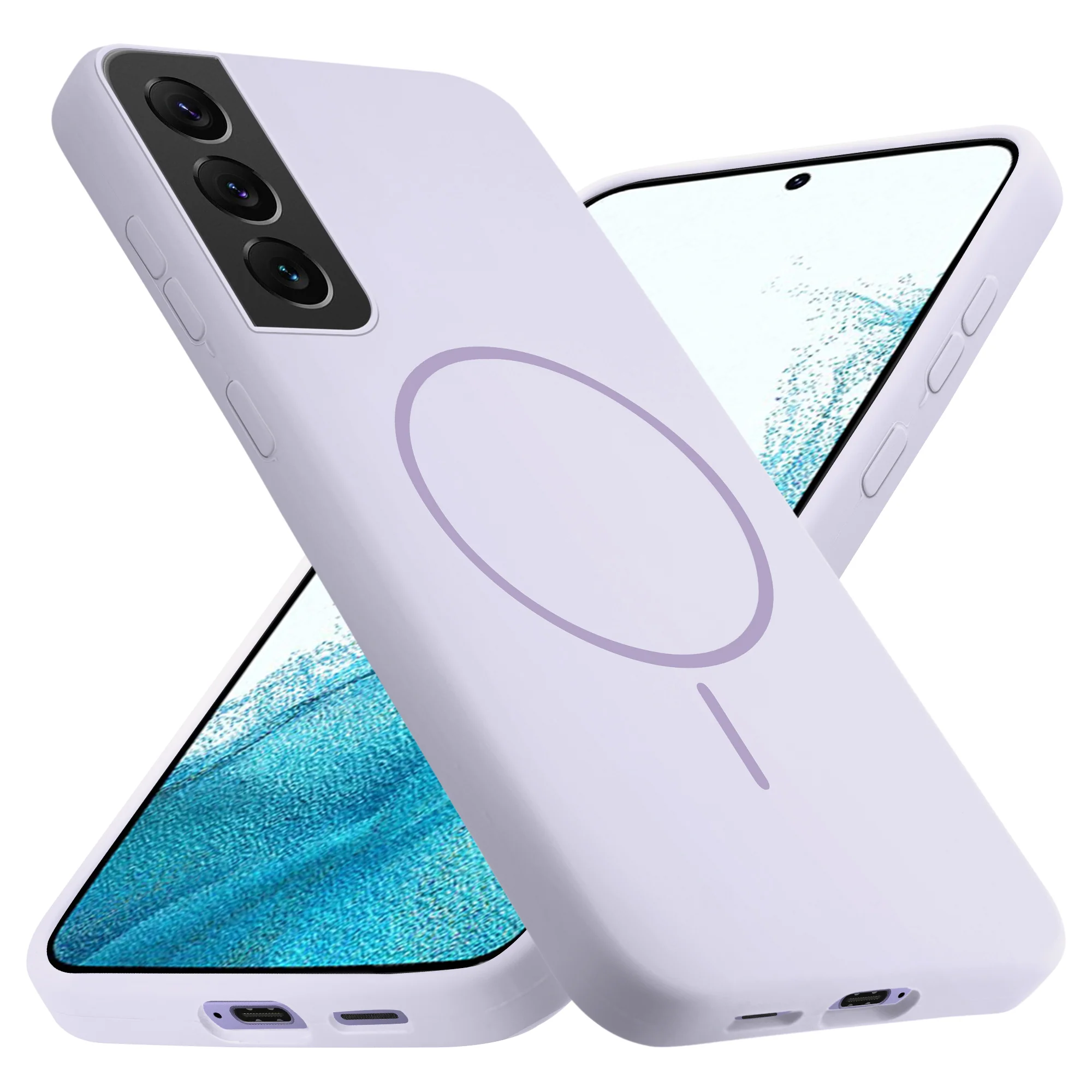 Wireless Charging Support Compatible Liquid Silicone Case For Samsung S22 5G - Image 31