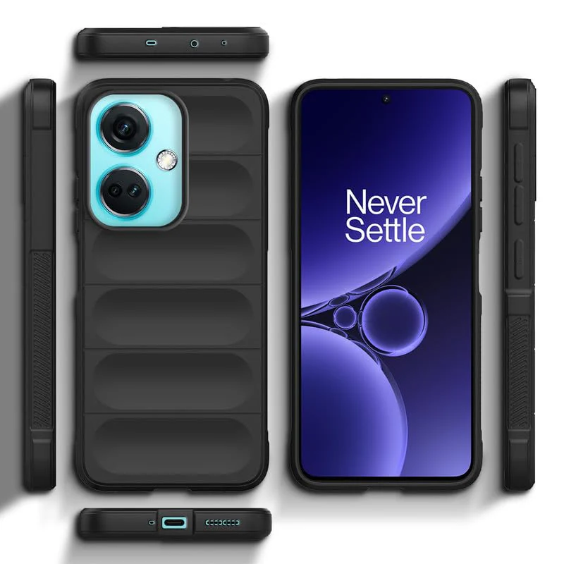 Liquid Silicone Case for OnePlus Nord CE 3 5G | Comfort Grip Soft Touch Matte TPU | - Black - Image 3