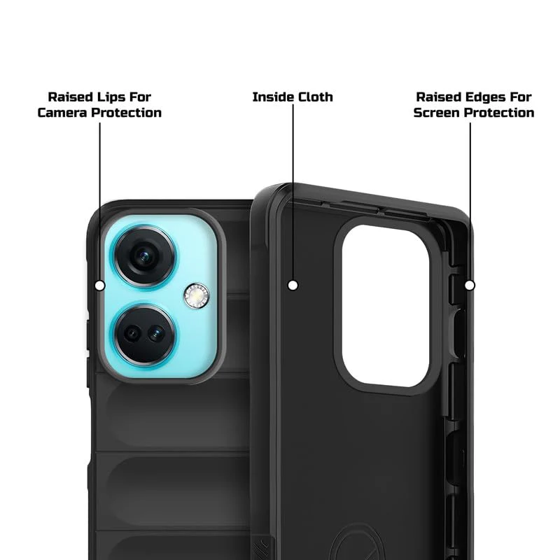 Liquid Silicone Case for OnePlus Nord CE 3 5G | Comfort Grip Soft Touch Matte TPU | - Black - Image 5
