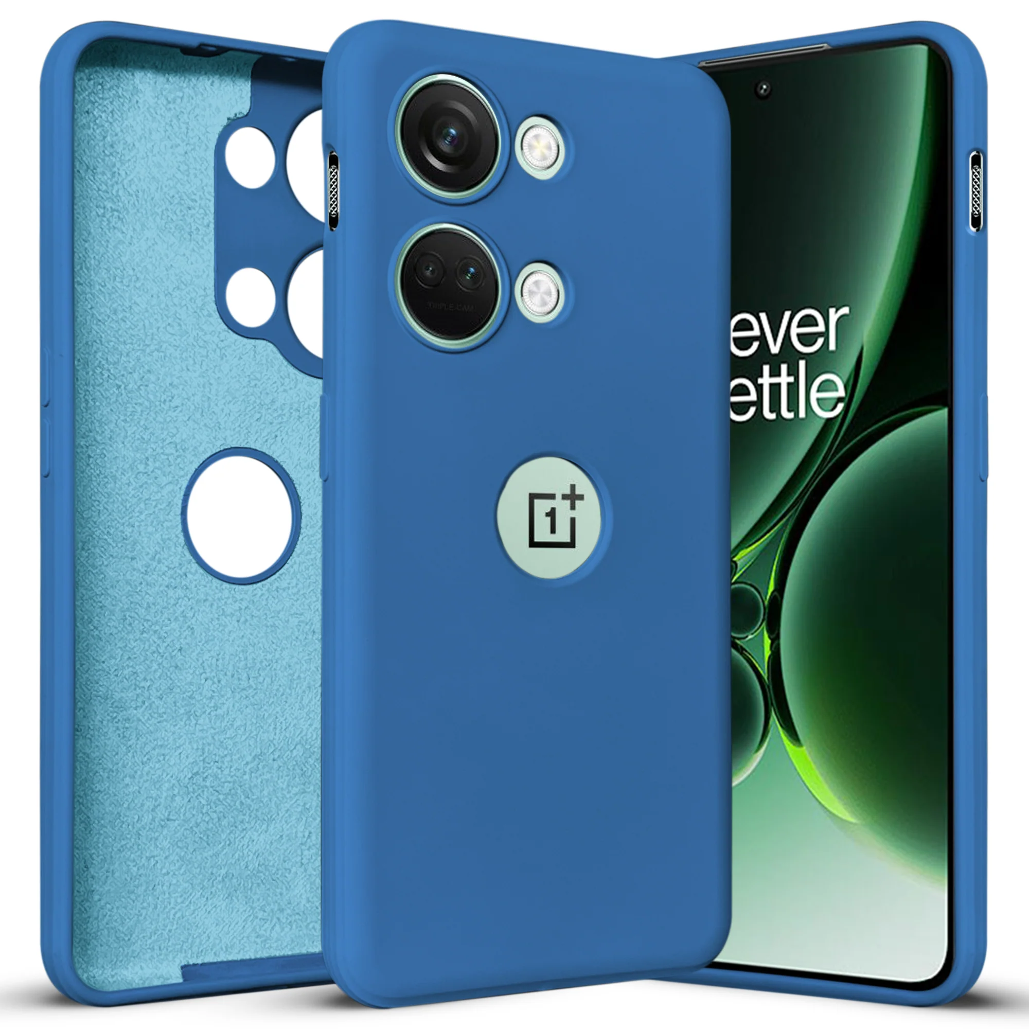 Liquid Silicone Case with Logo Cut Back Cover for OnePlus Nord 3 5G - Image 3