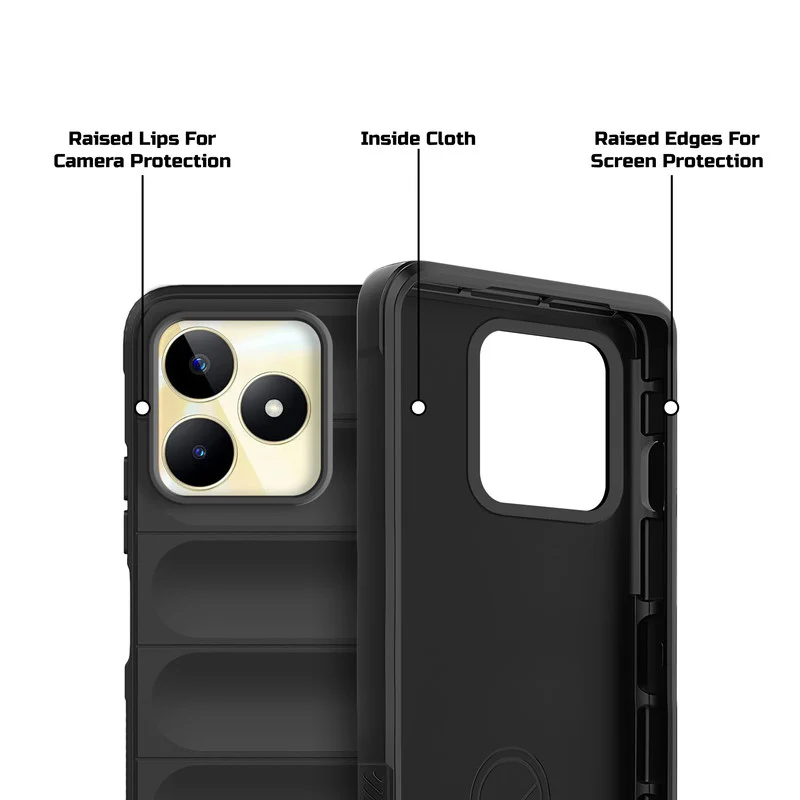 Soft Silicone Comfort Grip Back Cover Case For Realme C51 with Soft Touch Matte TPU - Image 5