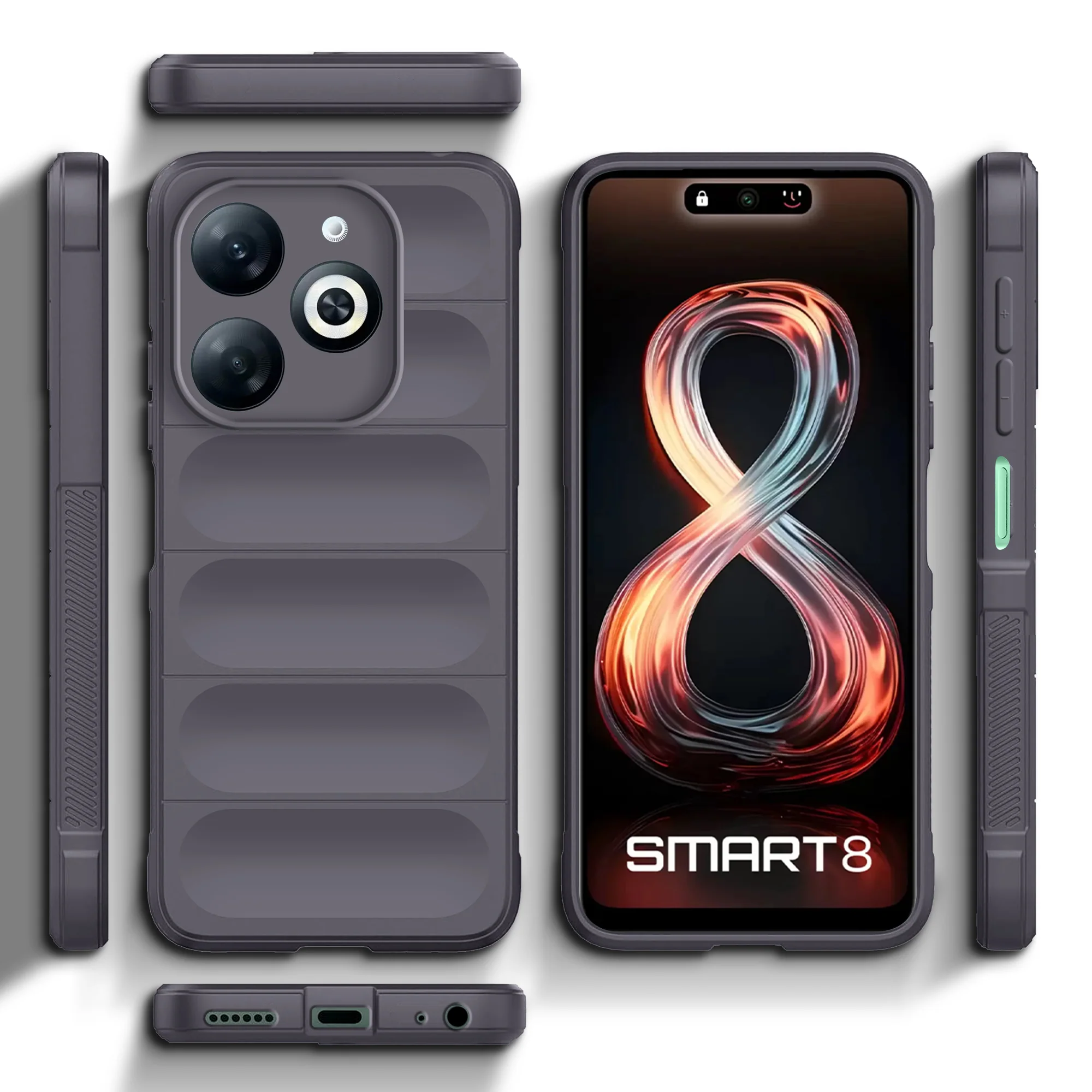 Soft Silicone Comfort Grip Back Cover Case For Infinix Smart 8 - Image 21