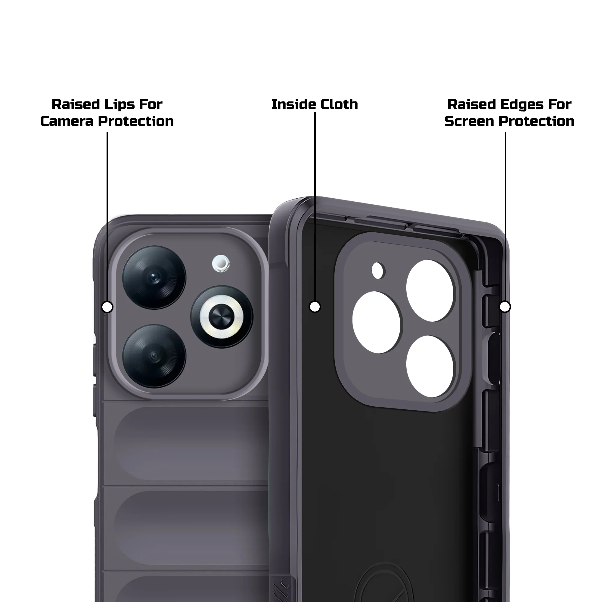 Soft Silicone Comfort Grip Back Cover Case For Infinix Smart 8 - Image 23