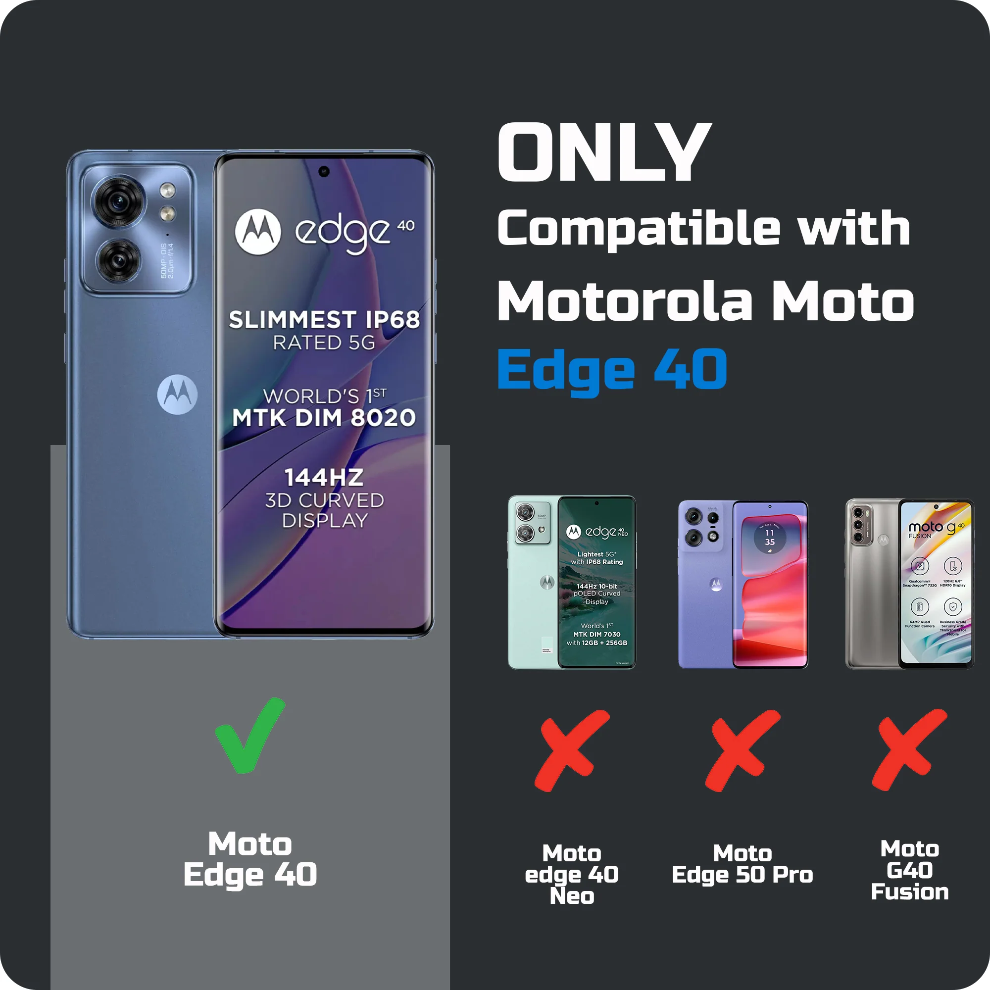Soft Silicone Comfort Grip Back Cover Case For Motorola Edge 40 5G - Image 9