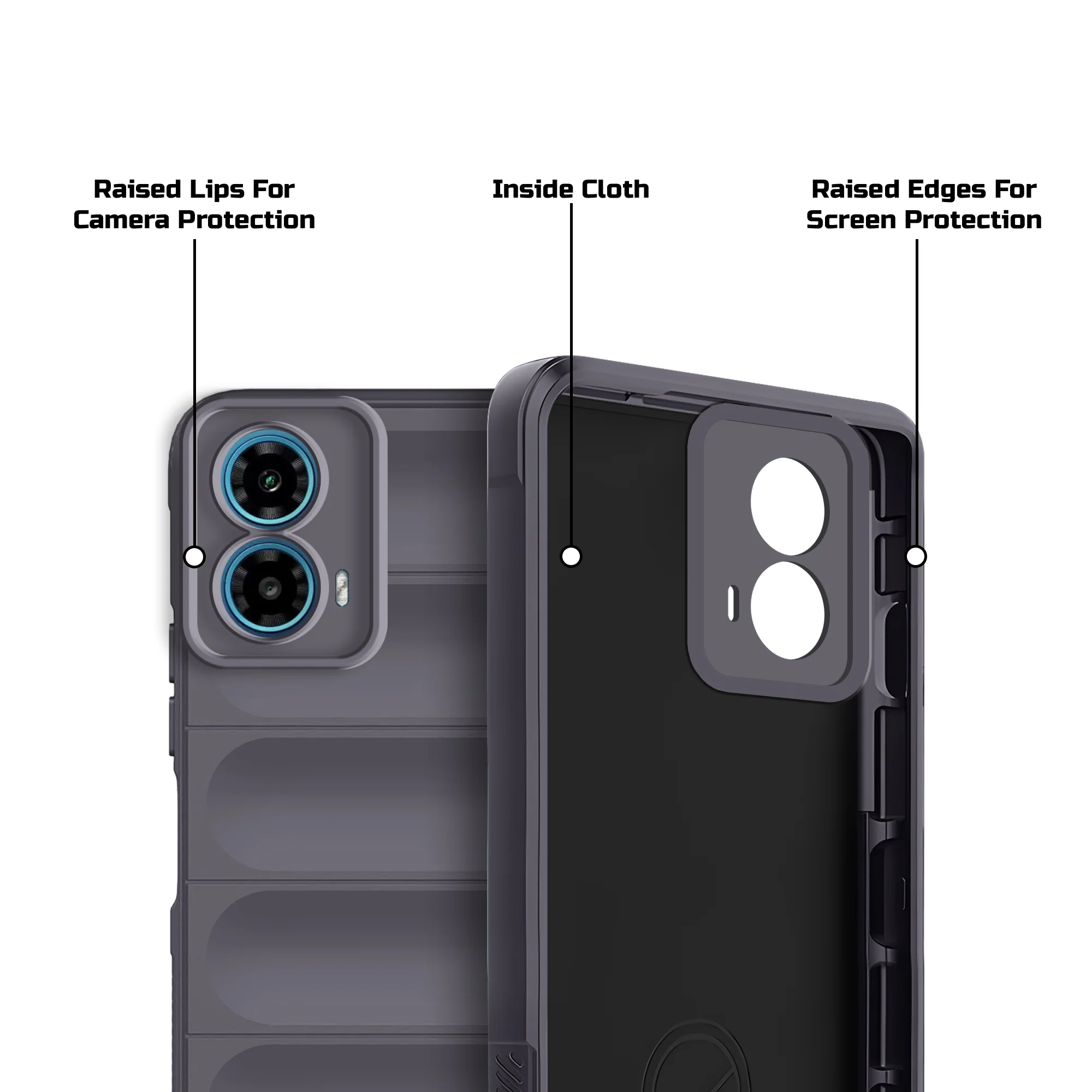Soft Silicone Comfort Grip Back Cover Case For Motorola G34 5G - Image 26