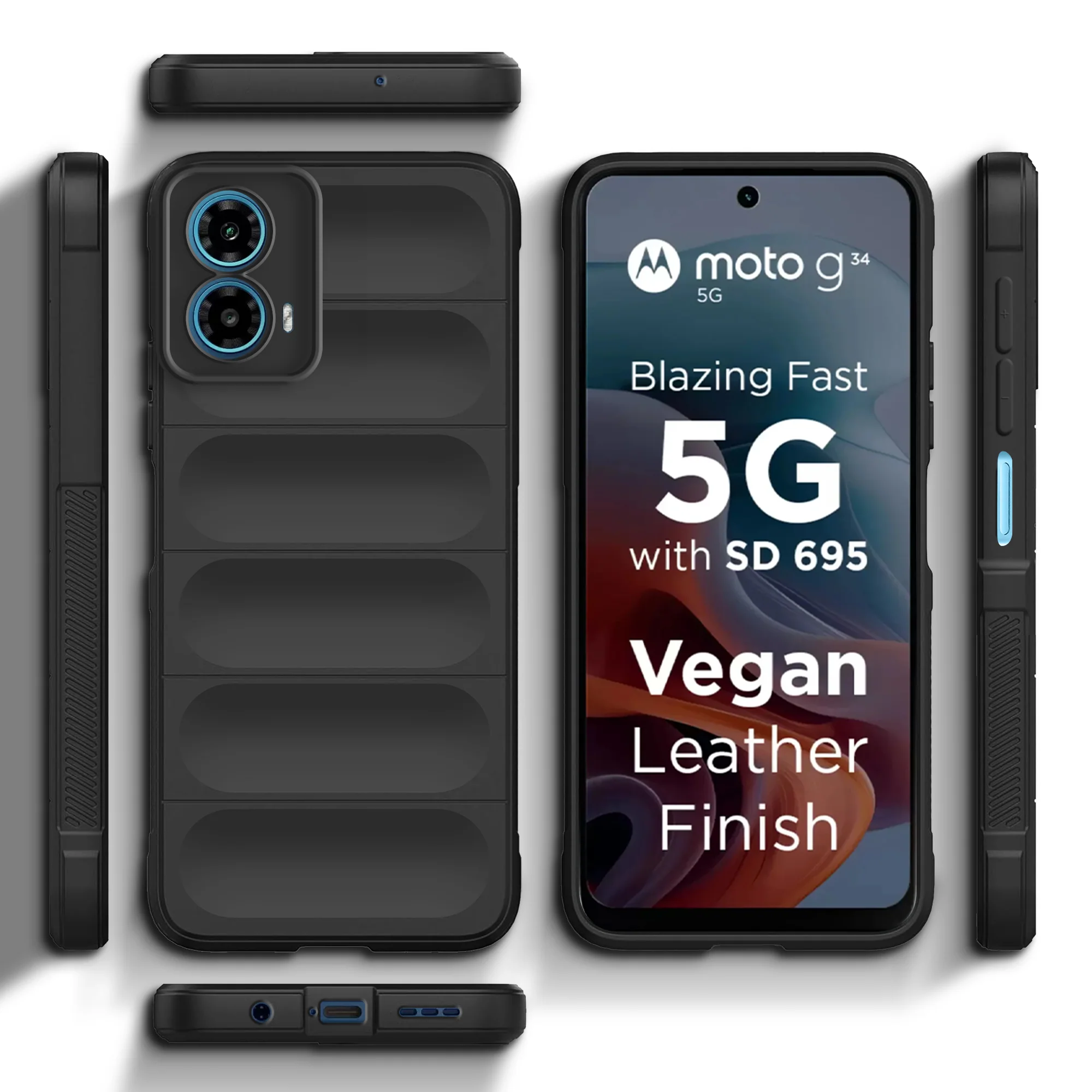 Soft Silicone Comfort Grip Back Cover Case For Motorola G34 5G - Image 3