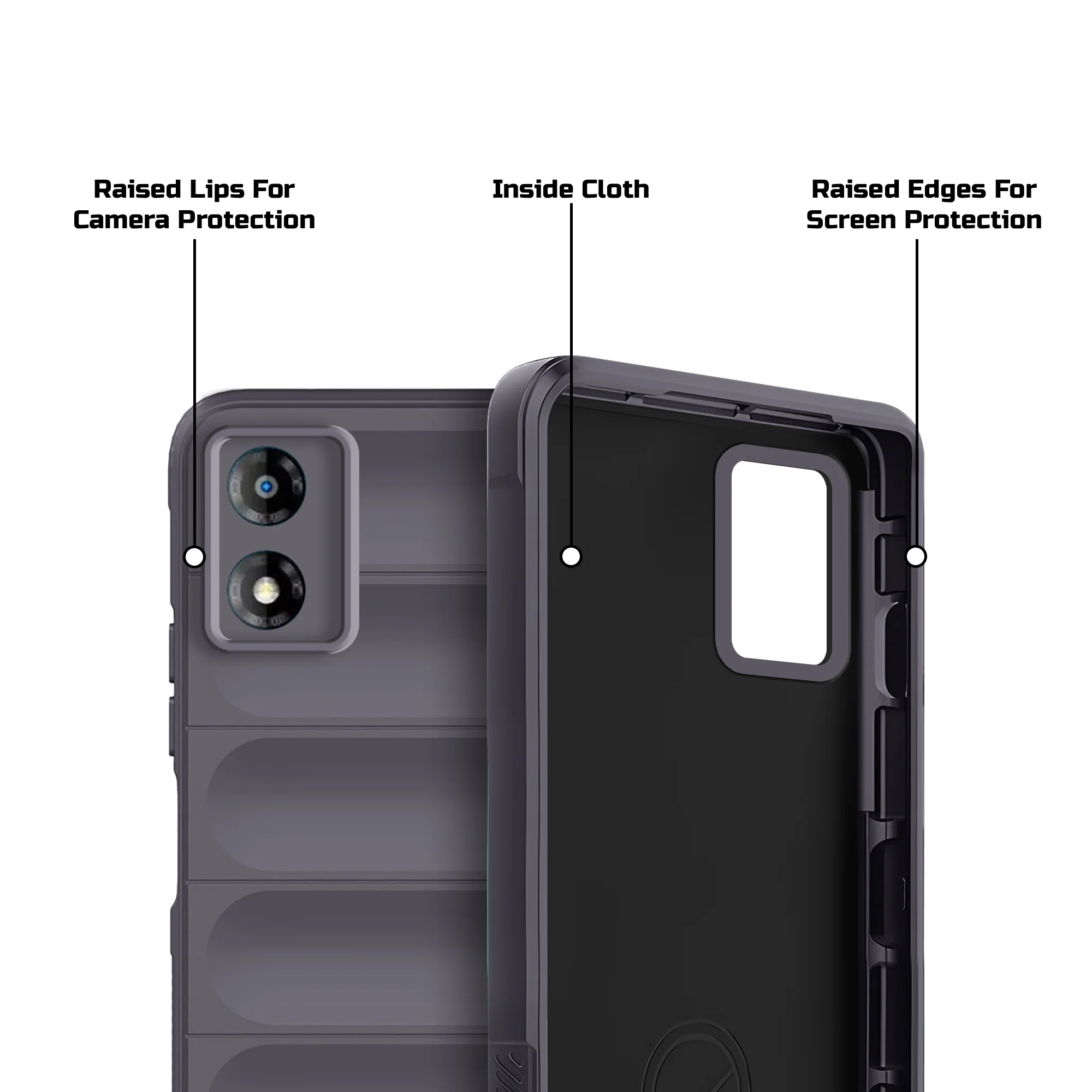 Soft Silicone Comfort Grip Back Cover Case For Motorola Moto E13 - Image 16
