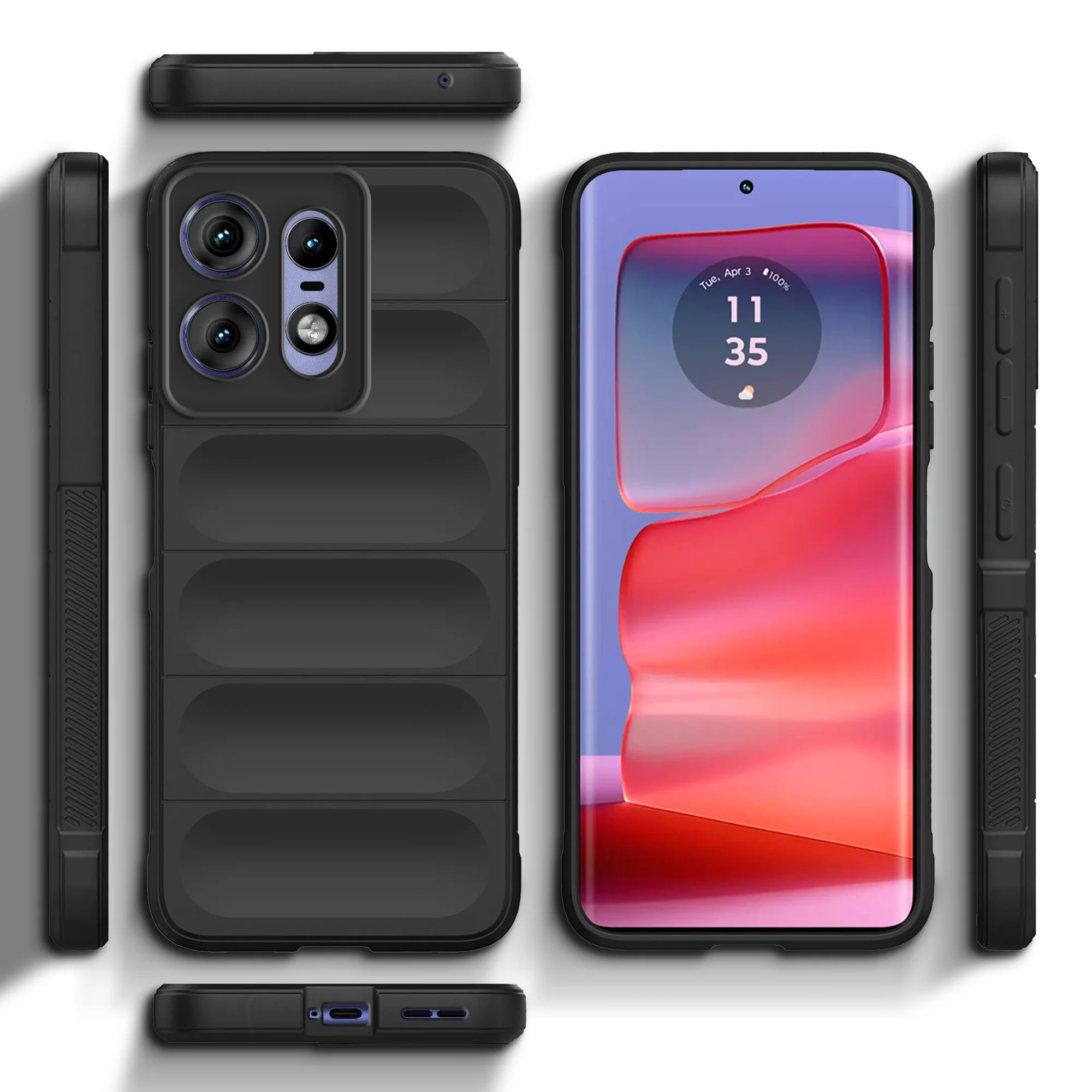 Soft Silicone Comfort Grip Back Cover Case For Motorola Edge 50 Pro 5G - Image 3