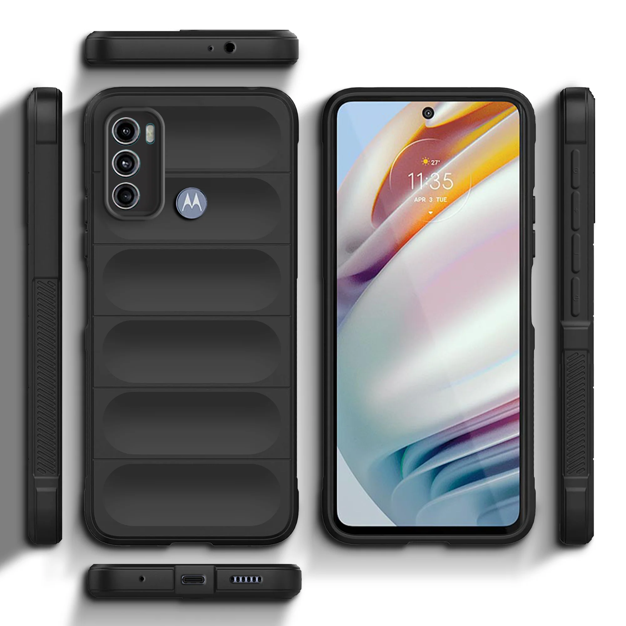 Soft Silicone Comfort Grip Back Cover Case For Motorola Moto G40 Fusion - Image 3