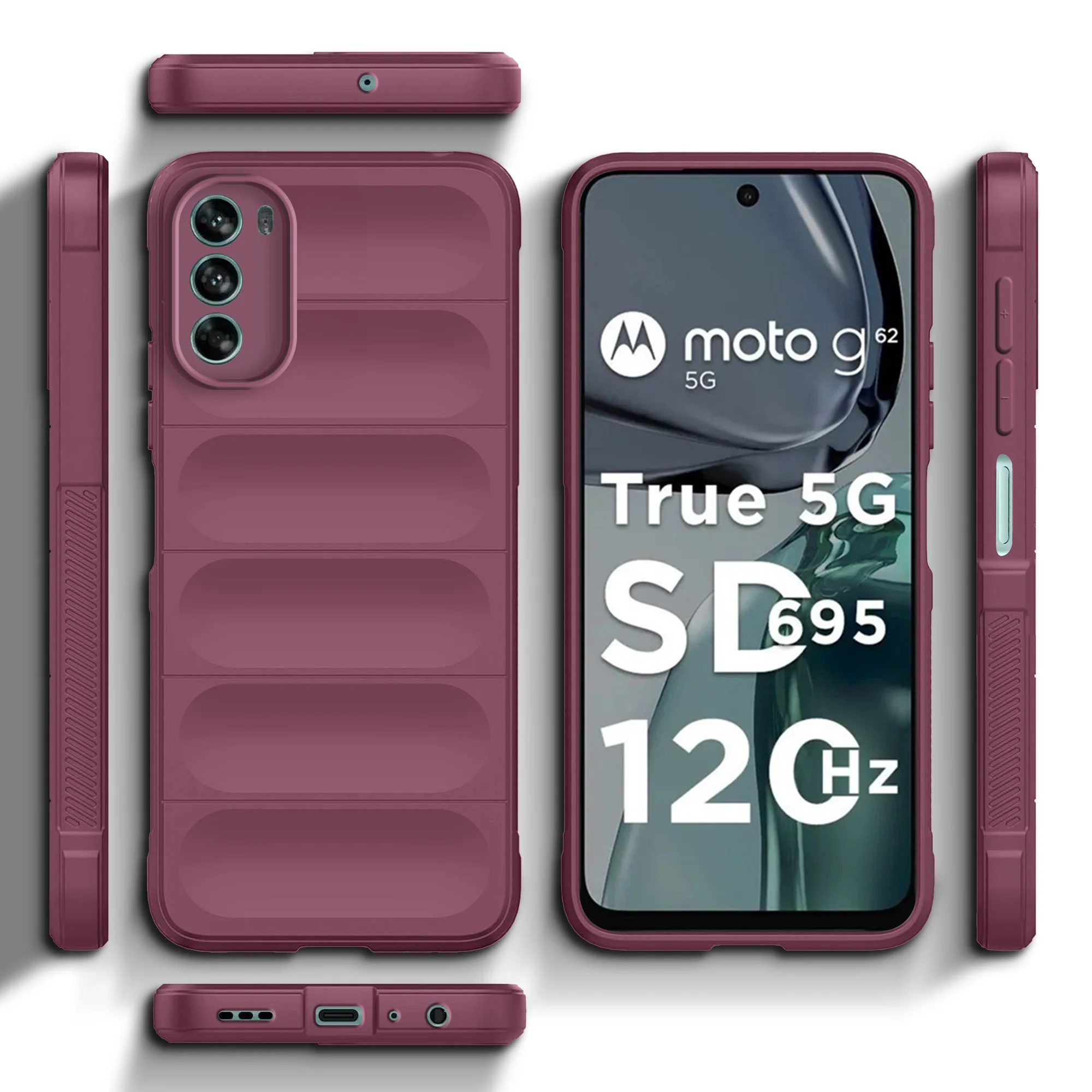 Soft Silicone Comfort Grip Back Cover Case For Motorola Moto G62 5G - Image 31