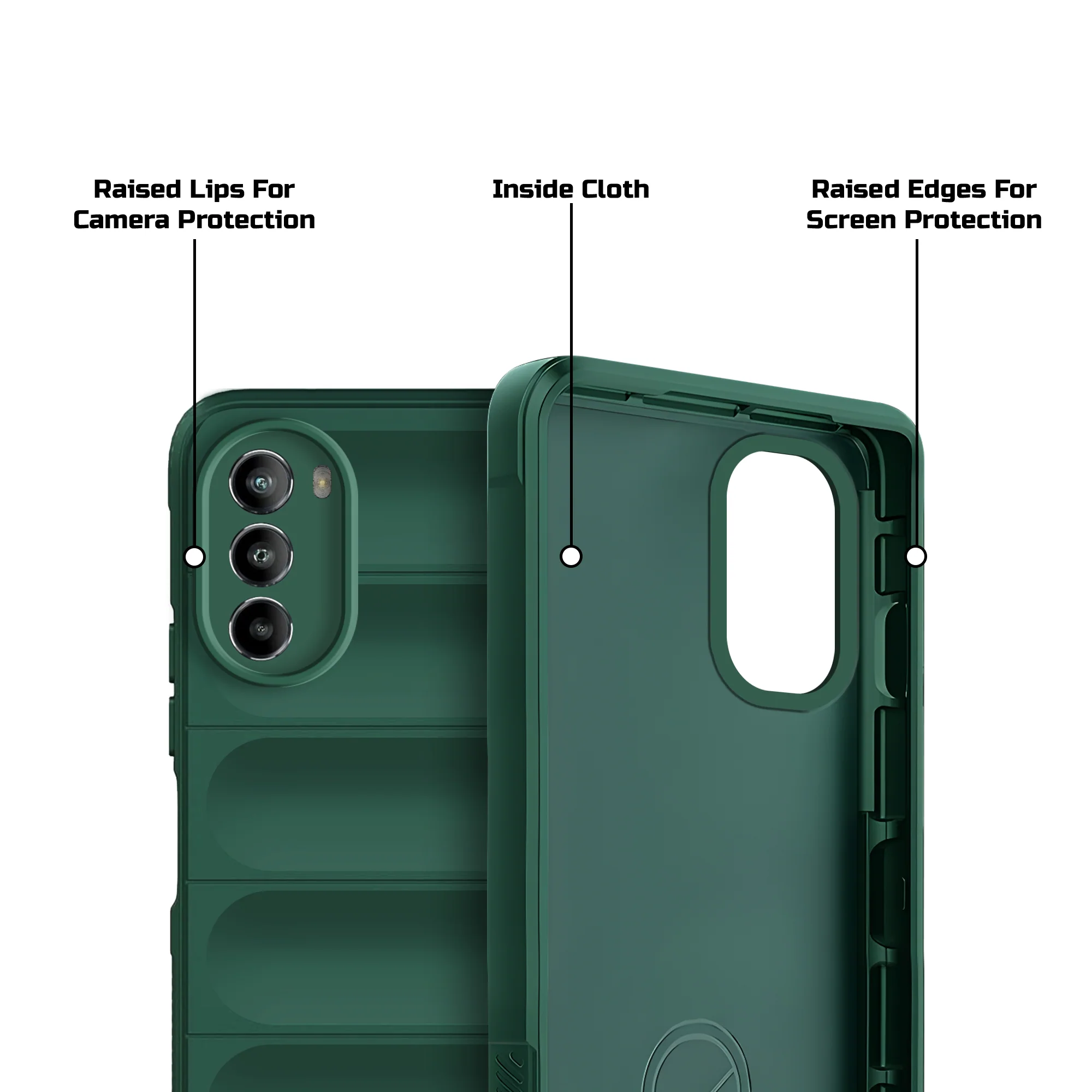 Soft Silicone Comfort Grip Back Cover Case For Motorola Moto G82 5G - Image 4
