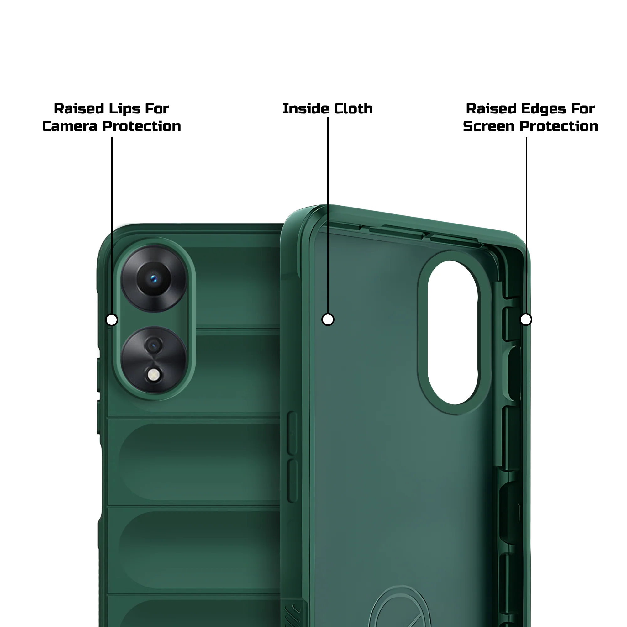Soft Silicone Comfort Grip Back Cover Case For Oppo A78 5G - Image 4