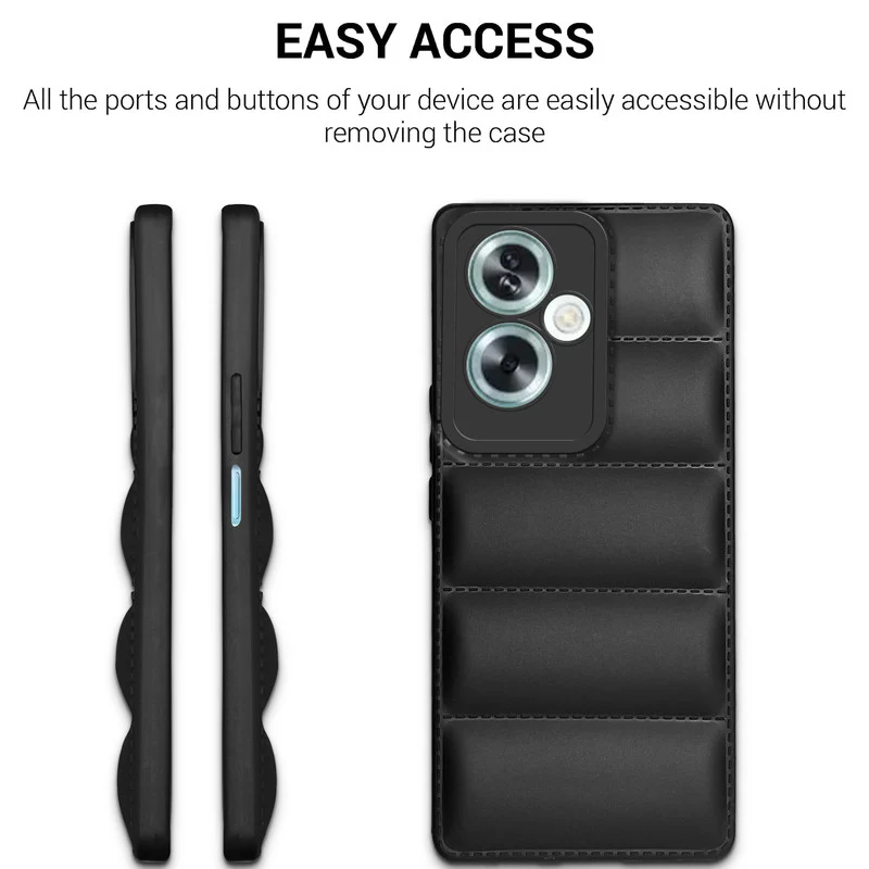 Soft Silicone Comfort Grip Back Cover Case For Oppo A79 5G - Image 6