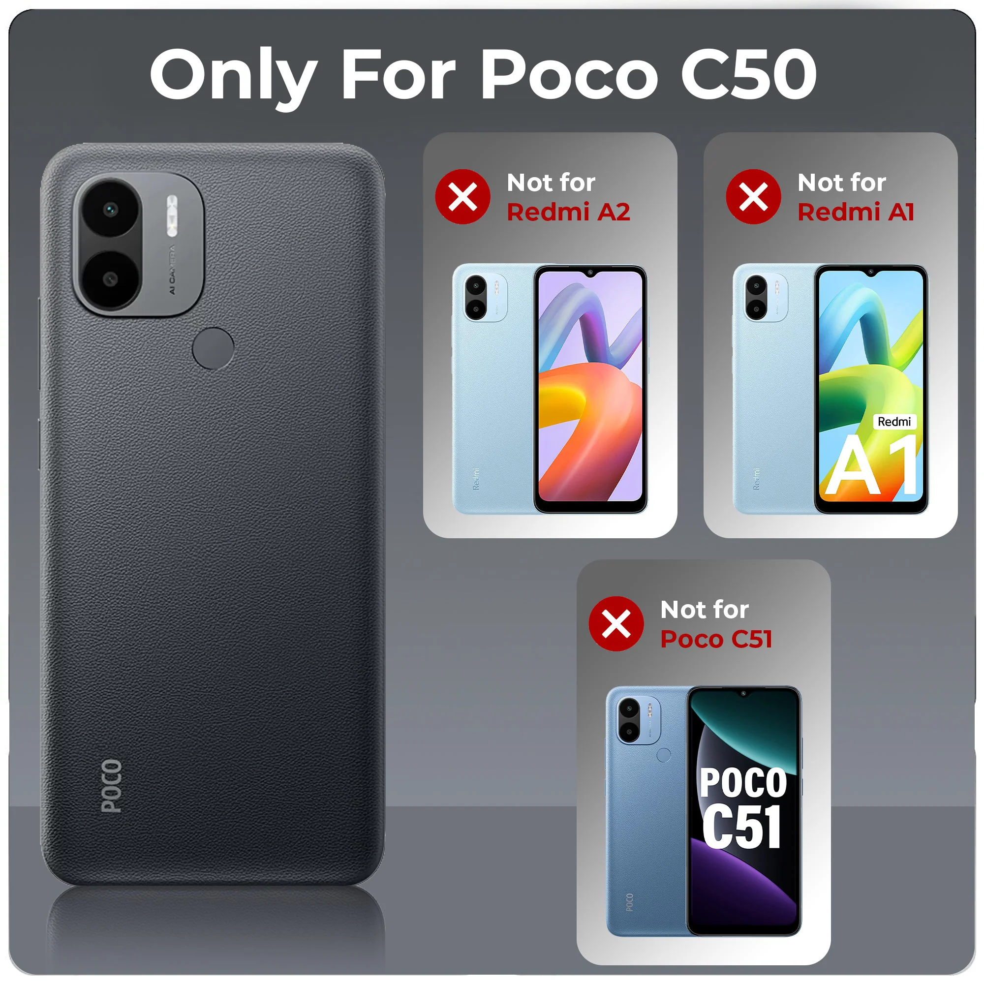 Soft Silicone Comfort Grip Back Cover Case For Poco C50 - Image 16