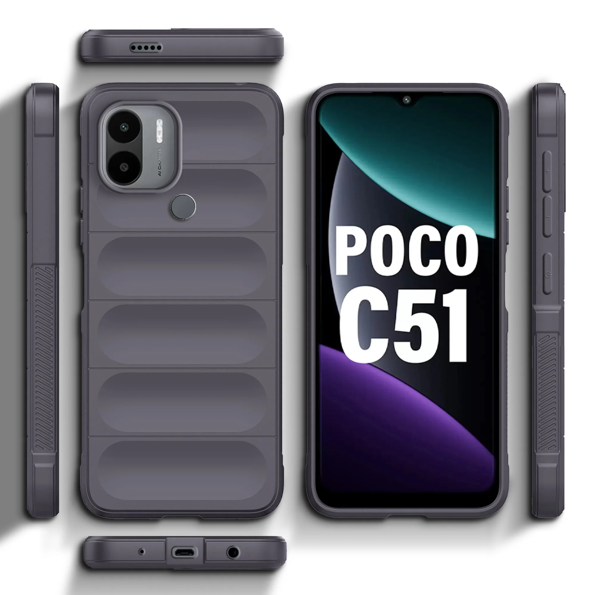 Soft Silicone Comfort Grip Back Cover Case For Poco C51 - Image 25