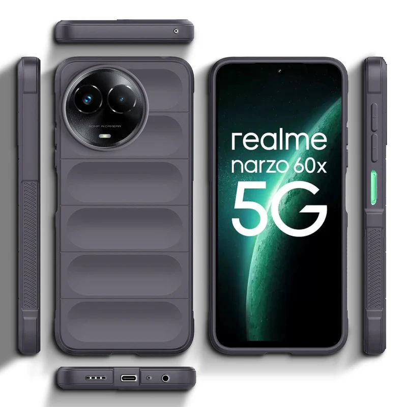 Soft Silicone Comfort Grip Back Cover Case For Realme Narzo 60x 5G - Image 24