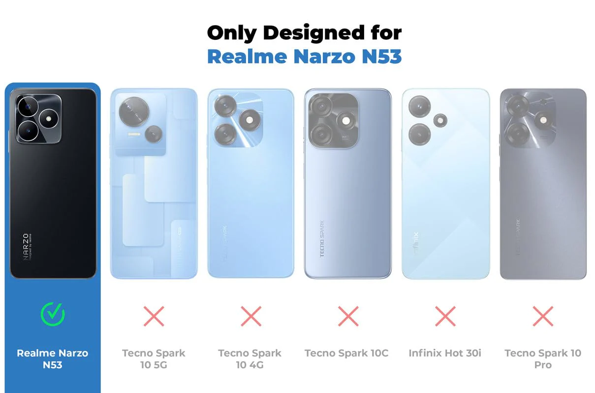 Soft Silicone Comfort Grip Back Cover Case For Realme Narzo N53 - Image 9