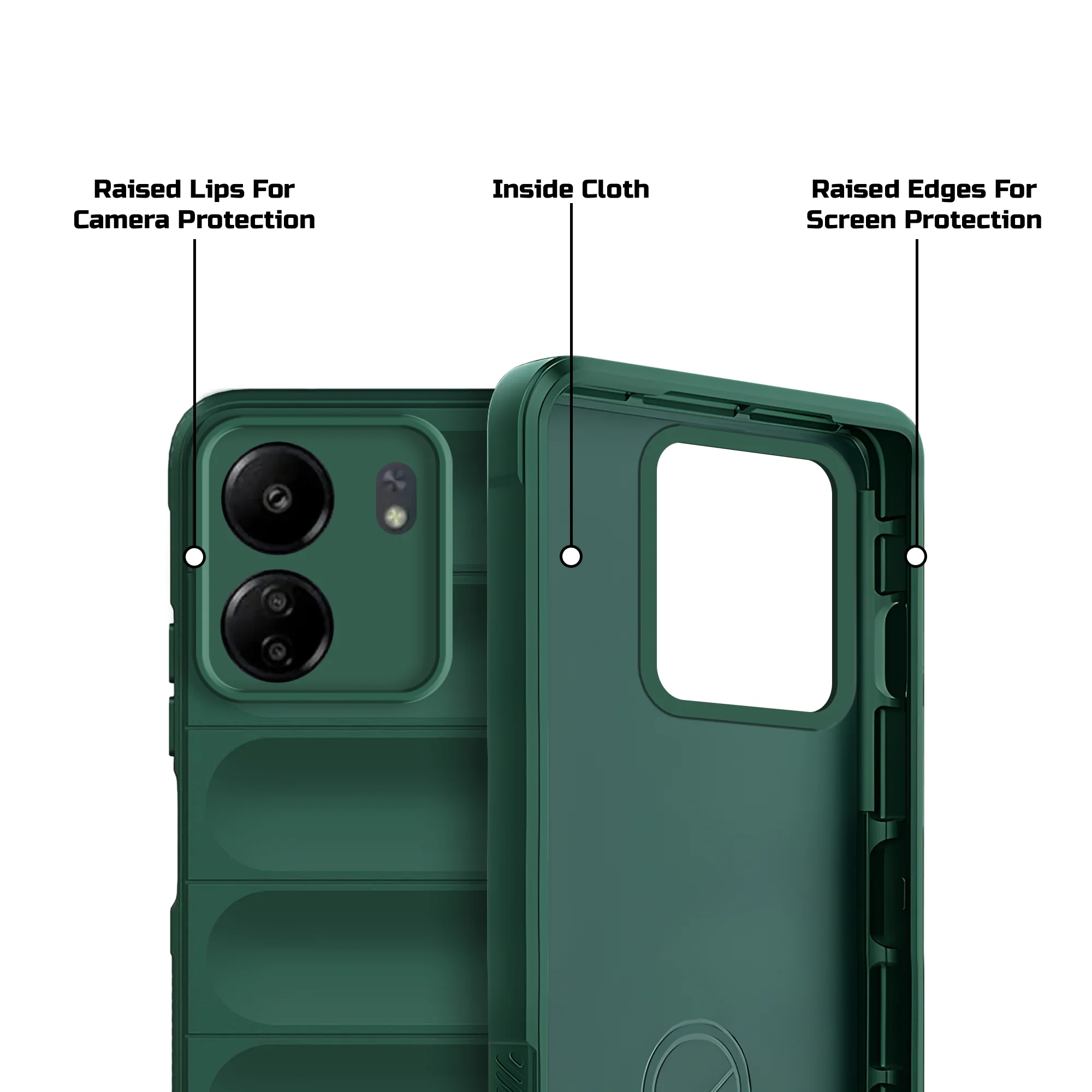 Soft Silicone Comfort Grip Back Cover Case For Redmi 13C 4G - Image 12