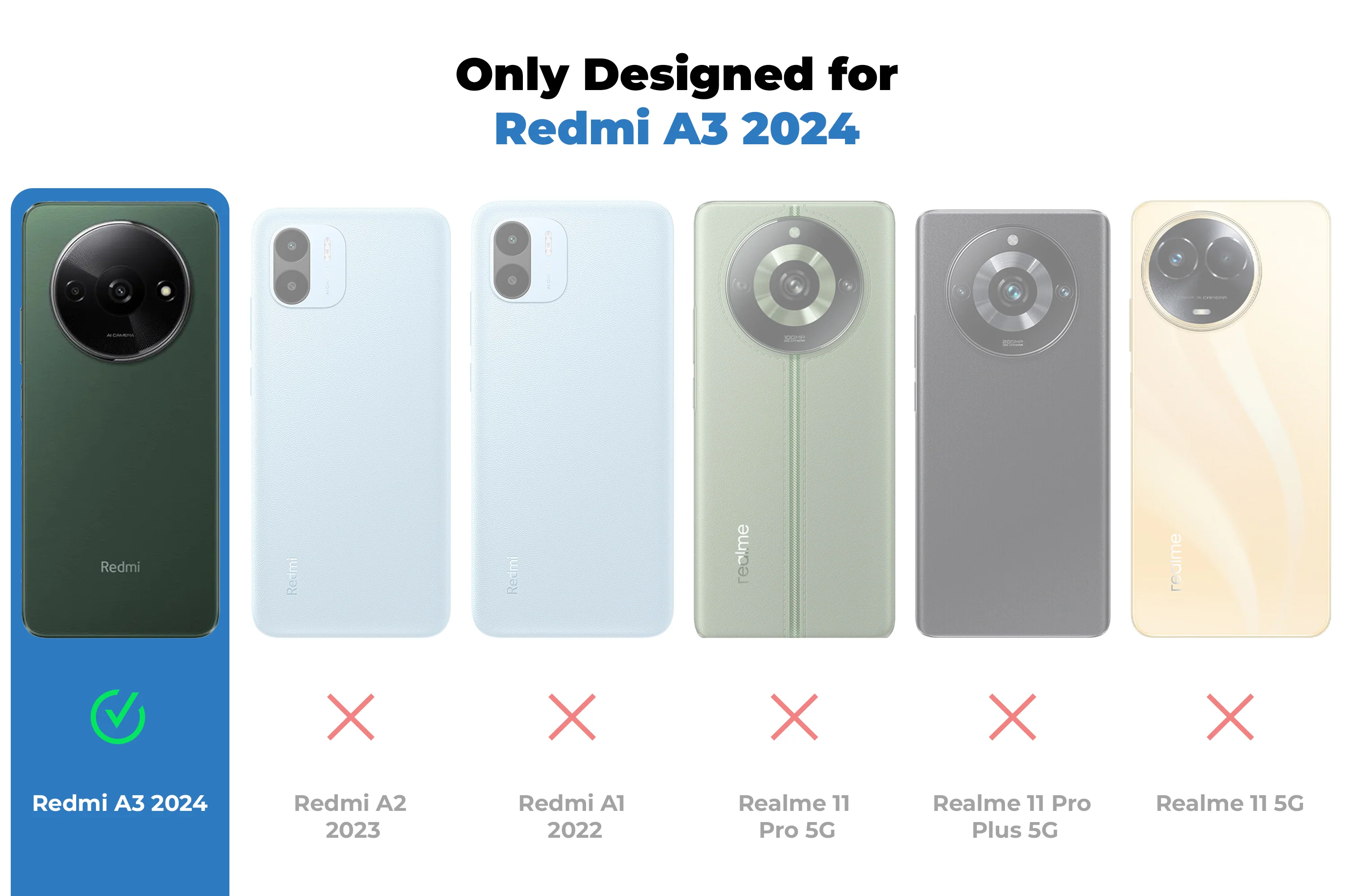 Soft Silicone Comfort Grip Back Cover Case For Redmi A3 2024 - Image 9