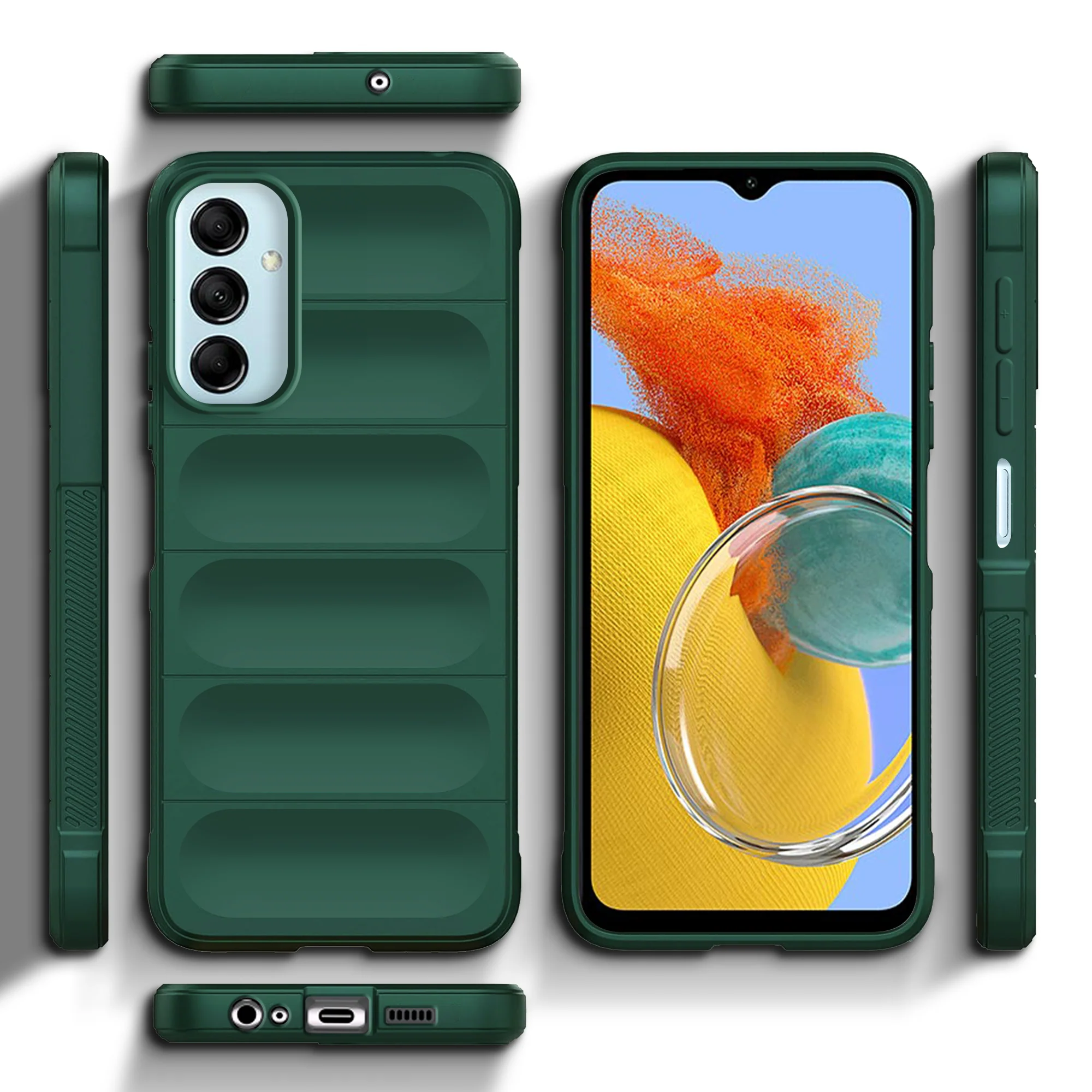 Soft Silicone Comfort Grip Back Cover Case For Samsung M14 5G - Image 17