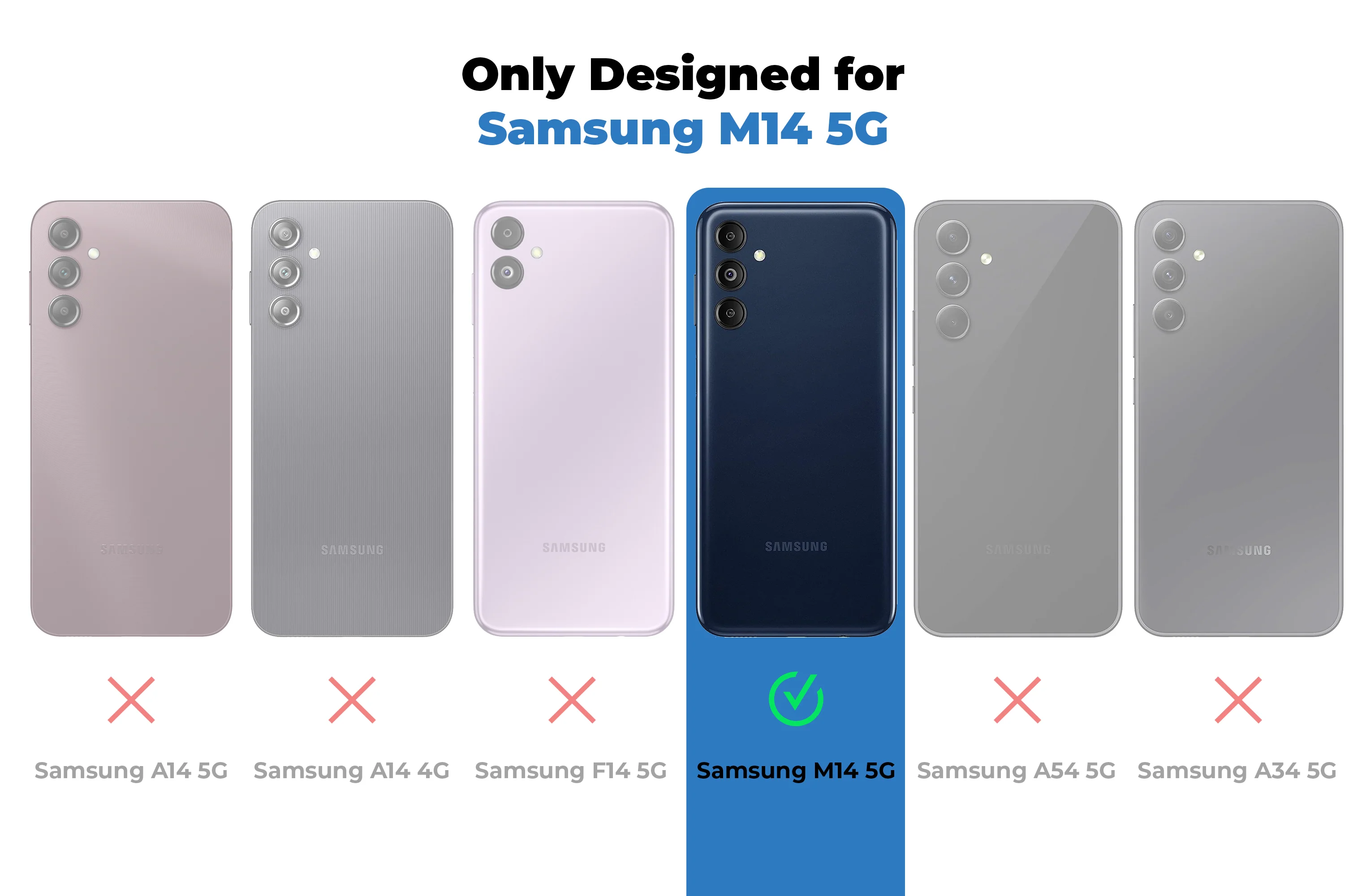 Soft Silicone Comfort Grip Back Cover Case For Samsung M14 5G - Image 30