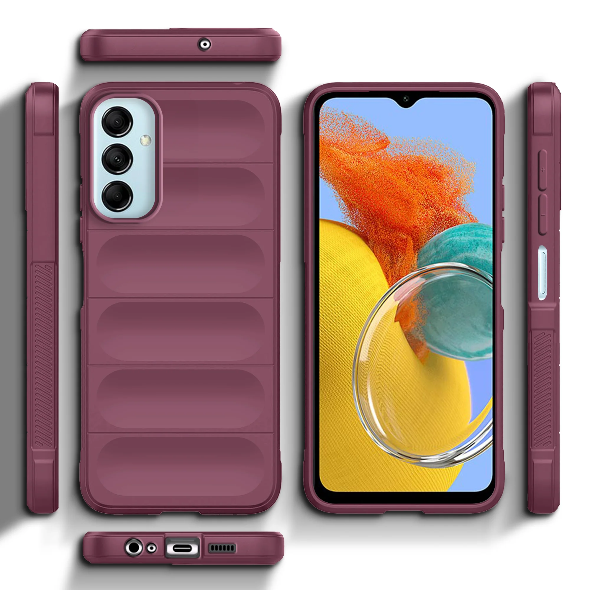 Soft Silicone Comfort Grip Back Cover Case For Samsung M14 5G - Image 31