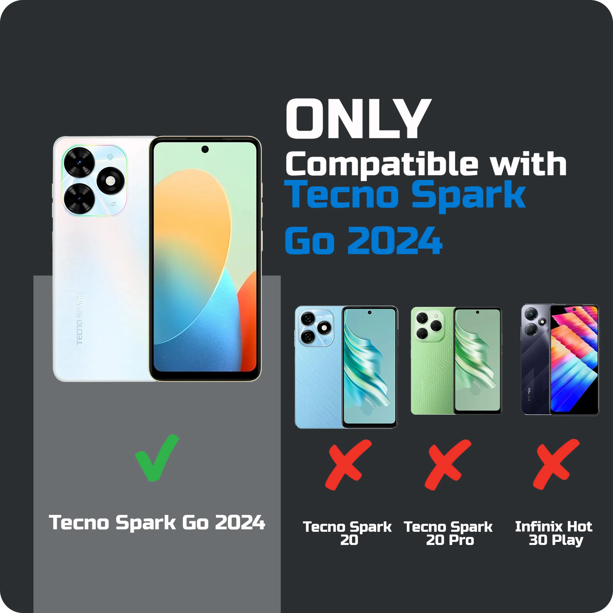 Soft Silicone Comfort Grip Back Cover Case For Tecno Spark Go 2024 - Image 9