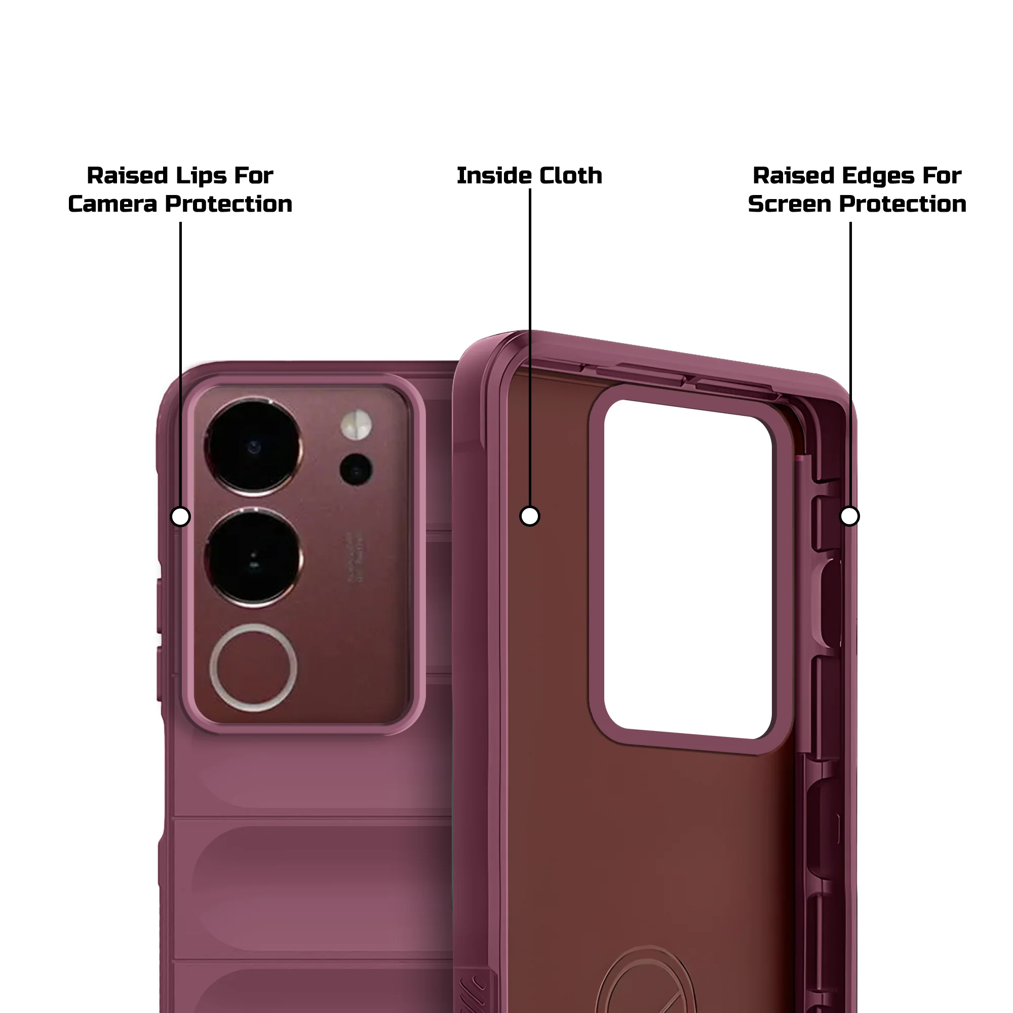 Soft Silicone Comfort Grip Back Cover Case For Vivo V29 5G - Image 19
