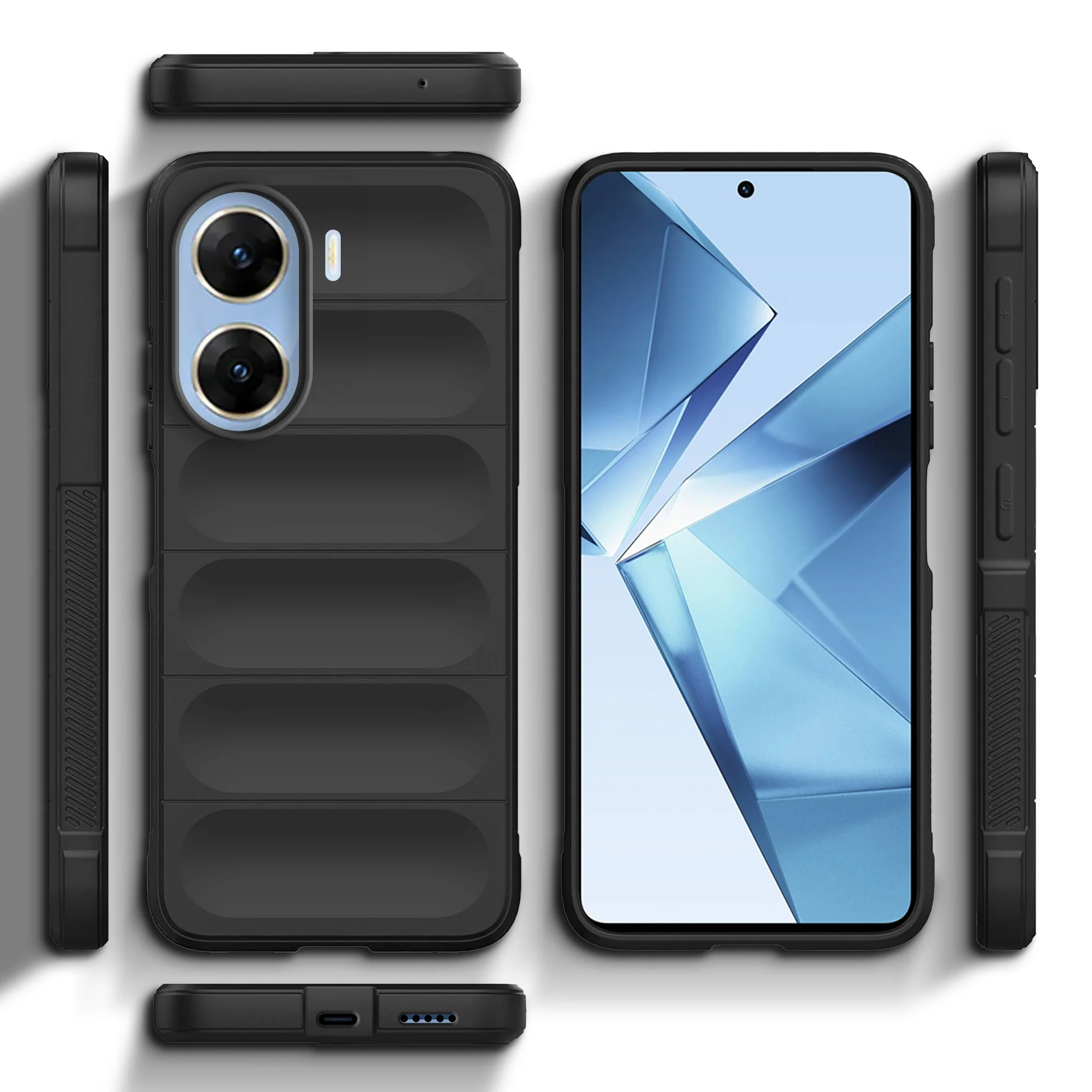 Soft Silicone Comfort Grip Back Cover Case For Vivo V29e 5G - Image 3