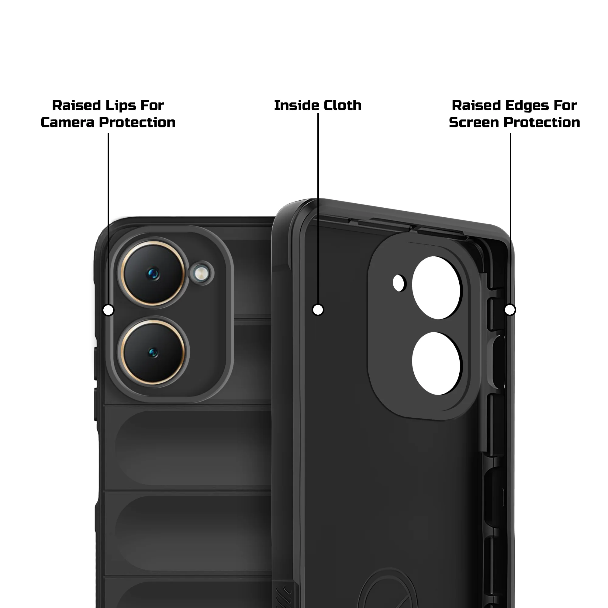 Soft Silicone Comfort Grip Back Cover Case For Vivo Y18e - Image 5
